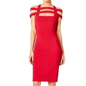 Hybrid & Company Women's Red Party‎ Sheath Cocktail Dress Size XL NWT